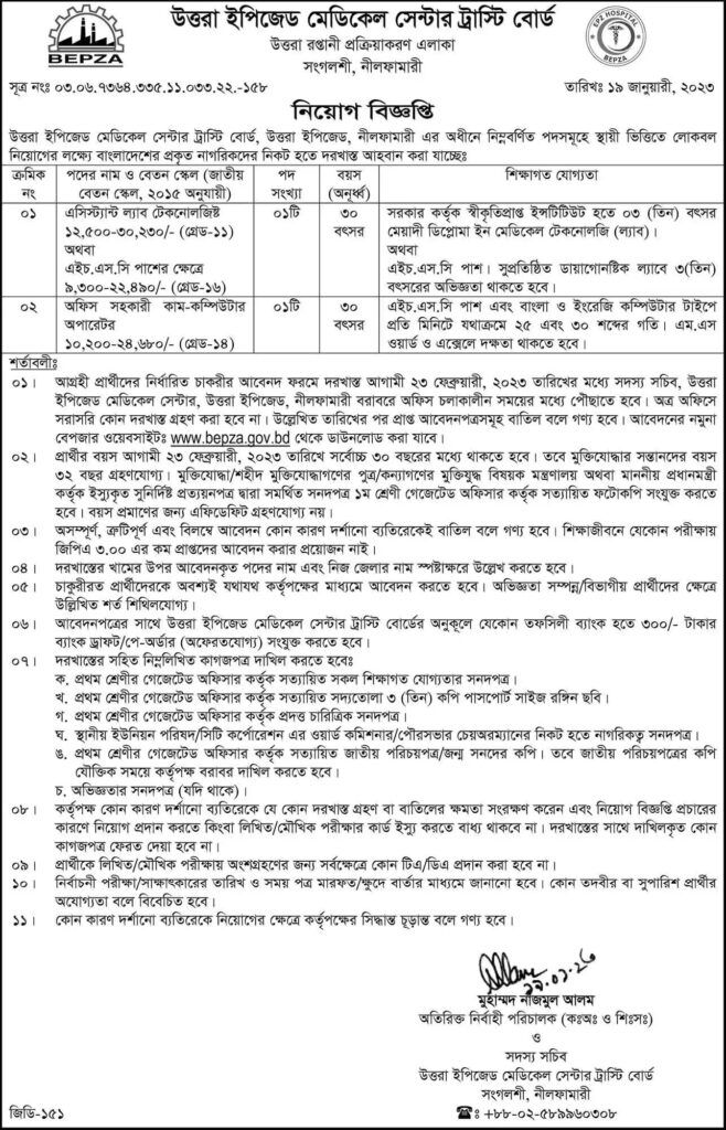 BEPZA Job Circular 2023